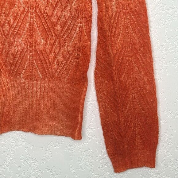 New Avant Toi Silk/Alpaca Wool Orange Cardigan Small - Picture 5 of 14